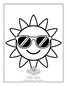 Free printable Cute Summer coloring page for kids