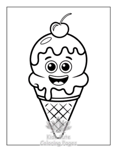 Cute Summer coloring page for girls, free to print