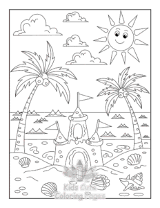 Free Cute Summer coloring pages to print at home
