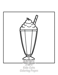 Dessert coloring page for classroom activities