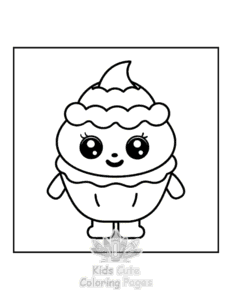 Free printable Dessert coloring page for kids