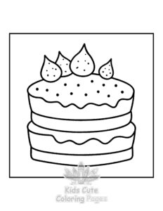 Printable Dessert coloring sheet for preschoolers