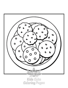 Free printable Dessert coloring page for kids