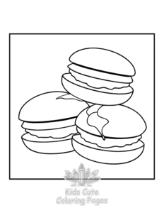 Dessert coloring page for boys, printable at home