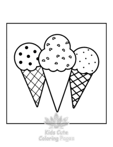 Dessert coloring page for classroom activities