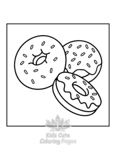 Easy Dessert coloring sheet for young children