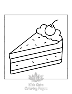 Free printable Dessert coloring page for kids