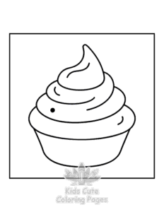 Dessert coloring page for boys, printable at home