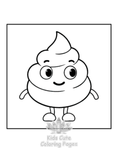 Simple Dessert coloring page for toddlers