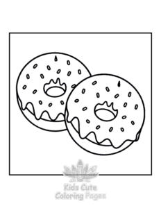 Easy Dessert coloring sheet for young children