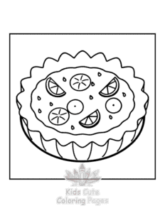 Free printable Dessert coloring page for kids