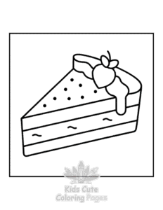 Printable Dessert coloring sheet for preschoolers