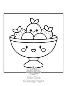 Dessert coloring page for girls, free to print