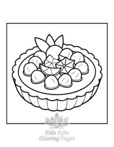 Dessert coloring page for boys, printable at home