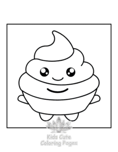 Dessert coloring page for classroom activities