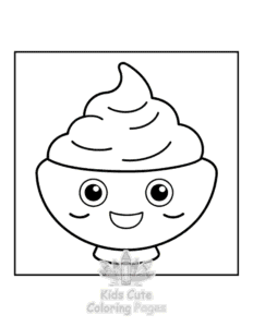 Free printable Dessert coloring page for kids