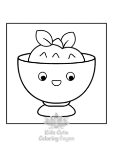 Printable Dessert coloring sheet for preschoolers