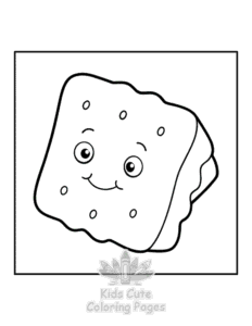 Easy Dessert coloring sheet for young children