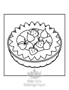 Dessert coloring page for boys, printable at home