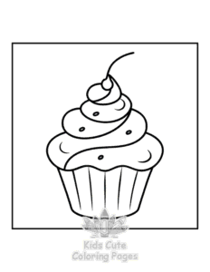 Dessert coloring page for classroom activities