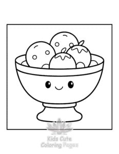 Dessert coloring page for classroom activities
