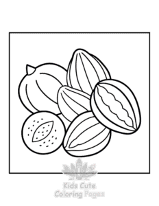 Easy Dessert coloring sheet for young children