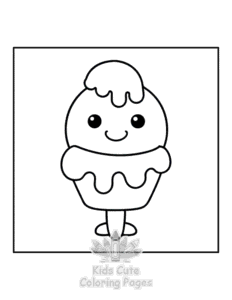 Free printable Dessert coloring page for kids