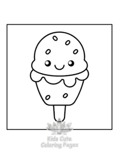 Dessert coloring page for boys, printable at home
