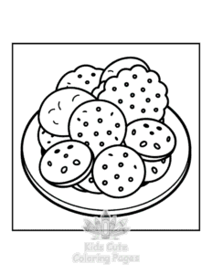 Easy Dessert coloring sheet for young children