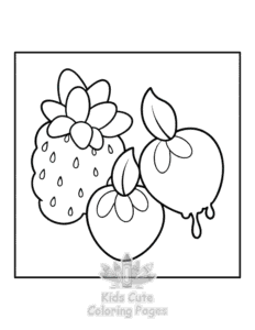 Easy Dessert coloring sheet for young children