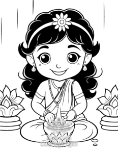 Free Diwali coloring pages to print at home