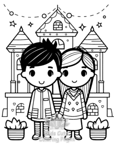 Diwali coloring page for boys, printable at home