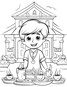 Free Diwali coloring pages to print at home