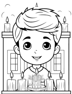 Diwali coloring page for classroom activities