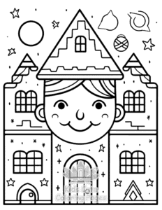 Diwali coloring page for classroom activities