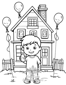 Easy Diwali coloring sheet for young children