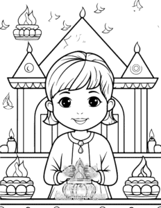 Free Diwali coloring pages to print at home