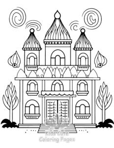 Printable Diwali coloring sheet for preschoolers
