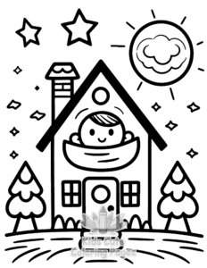 Diwali coloring page for classroom activities
