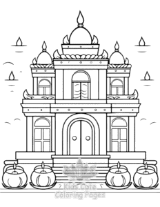 Diwali coloring page for classroom activities