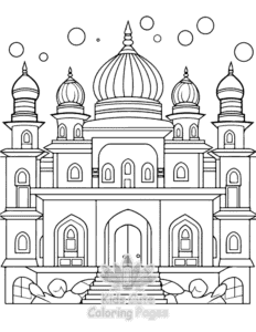 Diwali coloring page for boys, printable at home