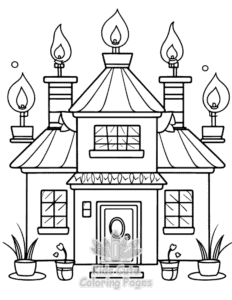 Free printable Diwali coloring page for kids