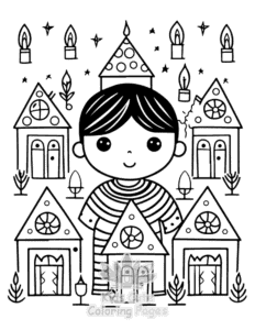 Diwali coloring page for boys, printable at home