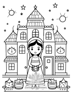 Diwali coloring page for classroom activities