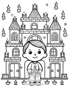 Diwali coloring page for classroom activities
