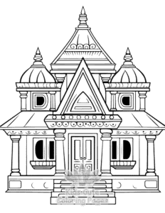 Free printable Diwali coloring page for kids
