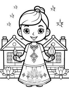 Free Diwali coloring pages to print at home