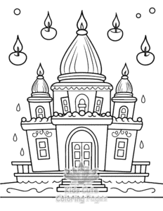 Diwali coloring page for boys, printable at home