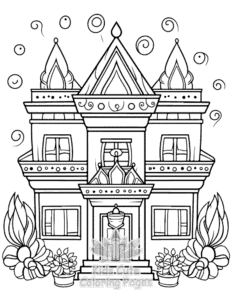 Diwali coloring page for classroom activities