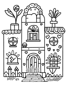Printable Diwali coloring sheet for preschoolers